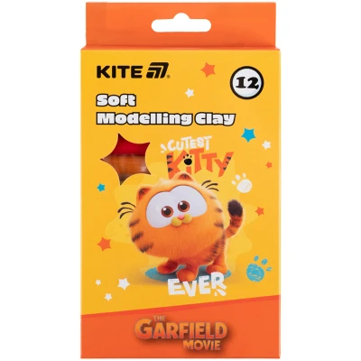 Пластилін восковий, 12 кольорів, 200 г. Garfield GF25-086 Kite