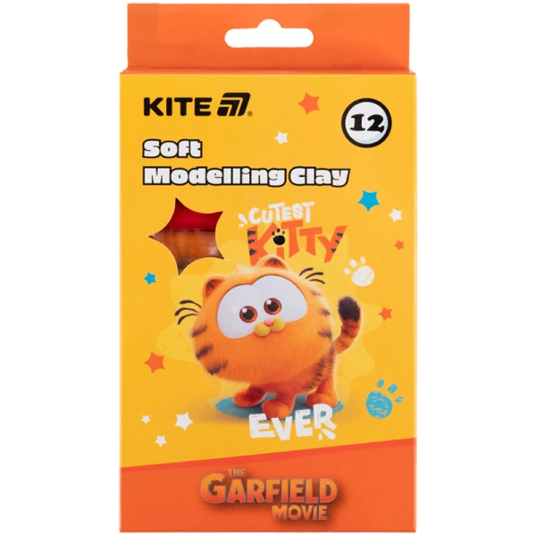 Пластилін восковий, 12 кольорів, 200 г. Garfield GF25-086 Kite