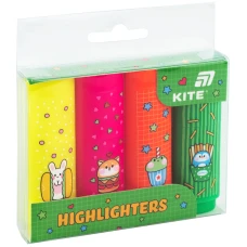 Маркер Highlighter, Kite, набір 4-х, неон, K26-445-1