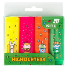 Маркер Highlighter, Kite, набір 4-х, неон, K26-445-1