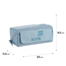 Пенал м'який Kite K26-2702-2 сіро-блакитний