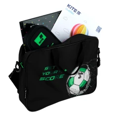 Шкільна текстильна сумка Kite A4, 1 від., K26-589-2 Football