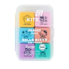 Набір гумок у пластик. боксі Hello Kitty and Friends 6 шт., HK26-145 Kite