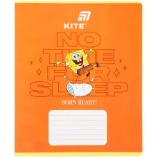 Зошит 18 арк., клітинка, софт тач + УФ лак об'ємний, Sponge Bob SB26-236 Kite