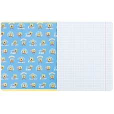 Зошит 18 арк., клітинка, софт тач + УФ лак об'ємний, Sponge Bob SB26-236 Kite