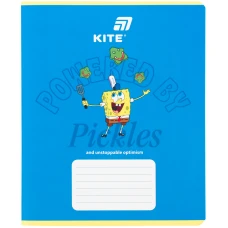 Зошит 18 арк., клітинка, софт тач + УФ лак об'ємний, Sponge Bob SB26-236 Kite