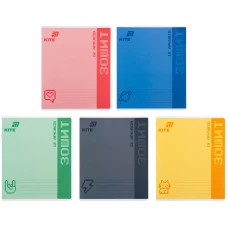 Зошит 12 арк., клітинка, УФ лак об'ємний, Kite One color K26-232