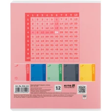 Зошит 12 арк., клітинка, УФ лак об'ємний, Kite One color K26-232