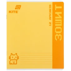 Зошит 12 арк., клітинка, УФ лак об'ємний, Kite One color K26-232