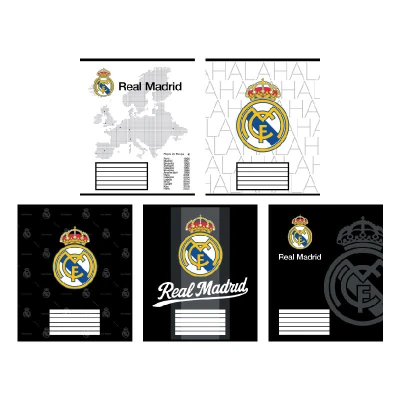 Зошит 18 арк., клітинка, софт тач + УФ лак, Real Madrid RL26-236 Kite