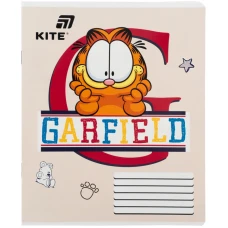 Зошит 18 арк., клітинка, гібр. лак + УФ лак, Garfield GF26-236 Kite