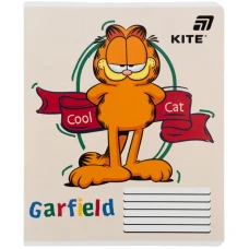 Зошит 18 арк., клітинка, гібр. лак + УФ лак, Garfield GF26-236 Kite