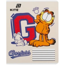 Зошит 18 арк., клітинка, гібр. лак + УФ лак, Garfield GF26-236 Kite