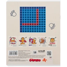 Зошит 18 арк., клітинка, гібр. лак + УФ лак, Garfield GF26-236 Kite