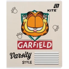 Зошит 18 арк., клітинка, гібр. лак + УФ лак, Garfield GF26-236 Kite