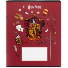 Зошит 12 арк., клітинка, фольга + УФ лак, Harry Potter HP26-232 Kite