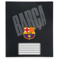 Зошит 18 арк., клітинка, софт тач + УФ лак, FC Barcelona BC26-236 Kite