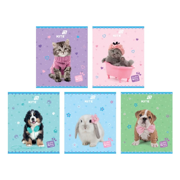 Зошит 24 арк., клітинка, софт тач + УФ лак, Studio Pets SP26-238 Kite