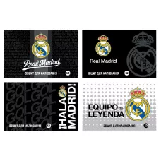 Зошит для малювання, 12 арк., скоба, гібр. лак + УФ лак, FC Real Madrid RL26-241 Kite