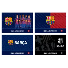 Зошит для малювання, 12 арк., скоба, гібр. лак + УФ лак, FC Barcelona BC26-241 Kite