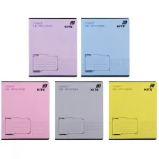 Зошит 18 арк., клітинка, софт тач + УФ лак, Kite One color K26-236-1