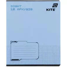 Зошит 18 арк., клітинка, софт тач + УФ лак, Kite One color K26-236-1