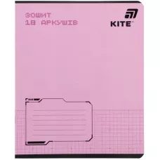 Зошит 18 арк., клітинка, софт тач + УФ лак, Kite One color K26-236-1
