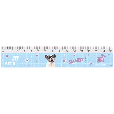 Лінійка пластикова, 15см. Studio Pets SP26-090 Kite