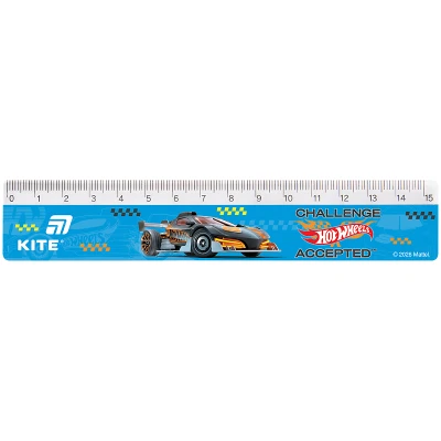 Лінійка пластикова, 15см. Hot Wheels HW26-090