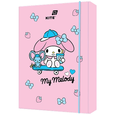 Папка для зошитів В5 на гумці картон, My Melody HK26-210-2 Kite