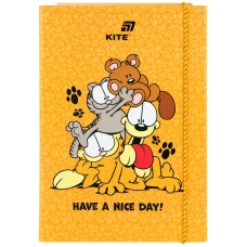 Папка для зошитів В5 на гумці картон, Garfield GF26-210 Kite
