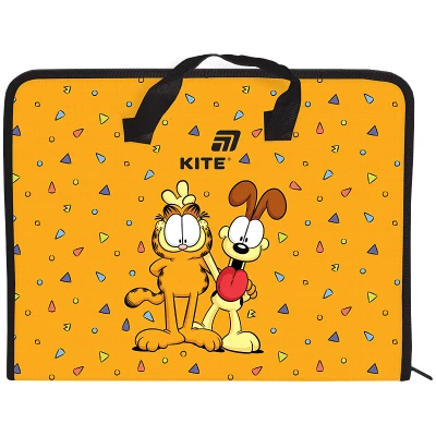 Папка-портфель на блискавці, 1 відділ., A4, Garfield GF26-202 Kite
