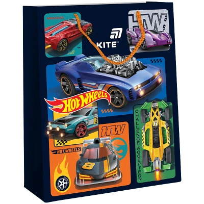 Пакет паперовий подарунковий, 26х32см, HW26-266 Hot Wheels