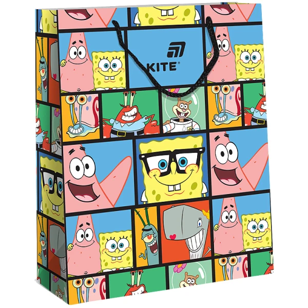 Пакет паперовий подарунковий, 26х32см, SB26-266 Sponge Bob