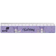 Лінійка пластикова, 15см. Kuromi HK26-090-1 Kite