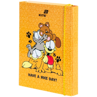 Папка для зошитів В5 на гумці картон, Garfield GF26-210 Kite