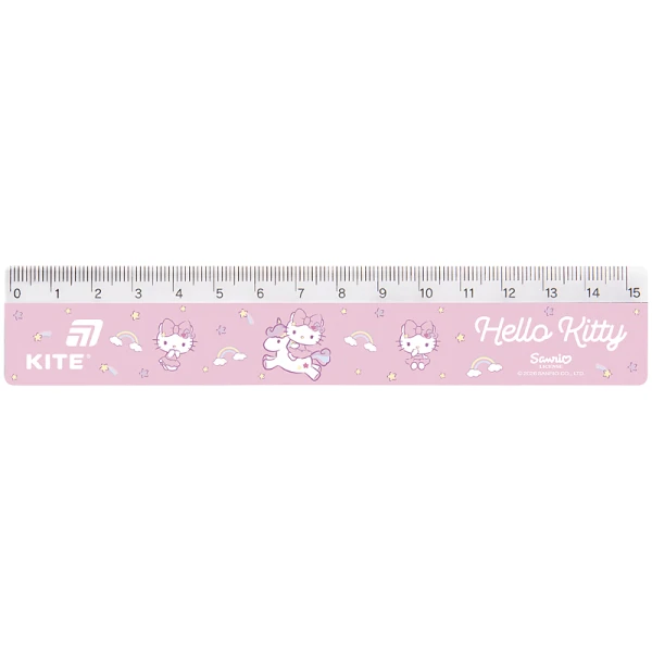 Лінійка пластикова, 15см. Hello Kitty HK26-090-2 Kite