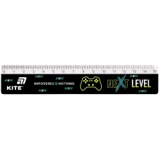 Лінійка пластикова, 15см. Next Level K26-090-2 Kite