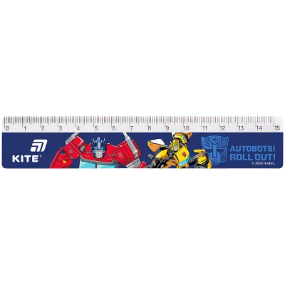 Лінійка пластикова, 15см. Transformers TF26-090 Kite