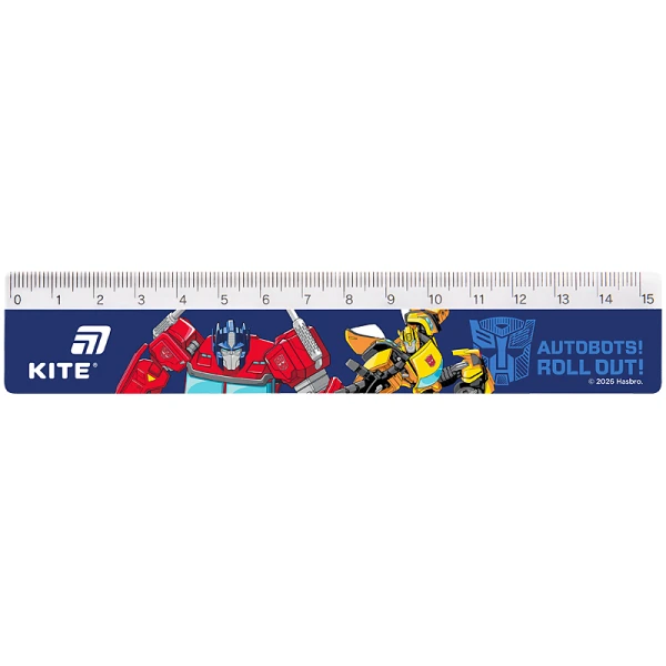 Лінійка пластикова, 15см. Transformers TF26-090 Kite