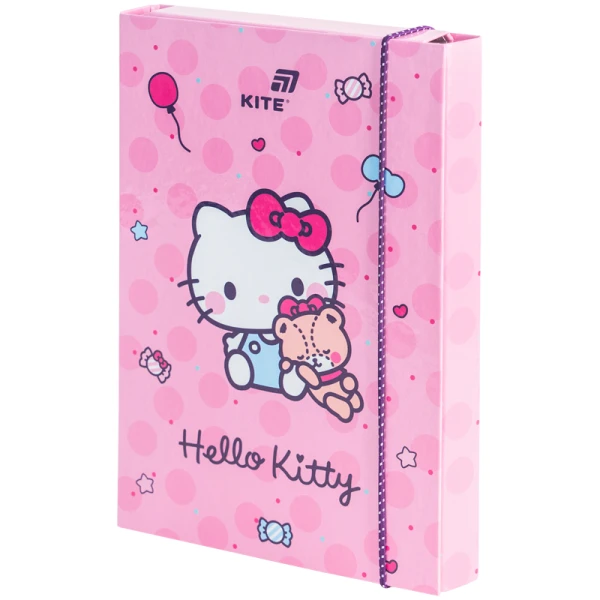 Папка для зошитів В5 на гумці картон, Hello Kitty HK26-210-1 Kite