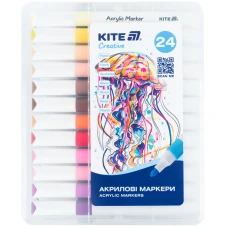 Маркери акрилові Jumbo, 24шт. Kite Creative K-1291