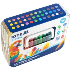 Маркери акрилові з рідкими чорнилами, 36шт. Kite Creative K-1163