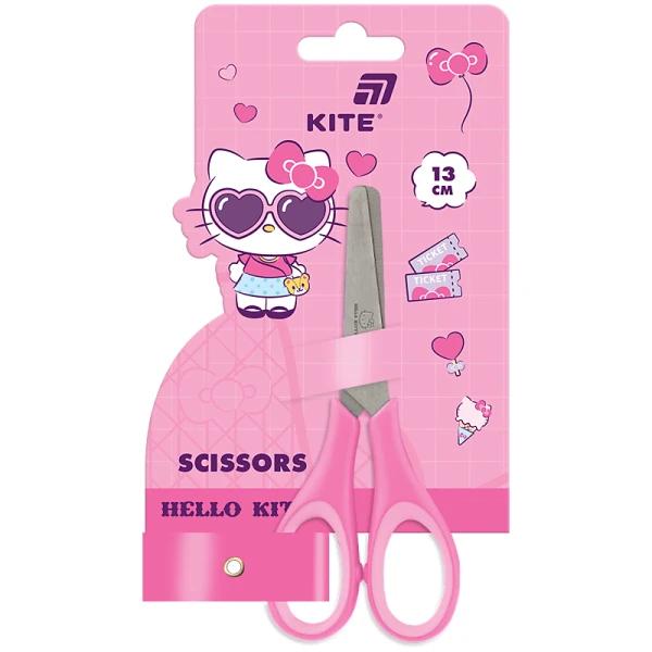 Ножиці дитячі з гум. вставками, 13см. Hello Kitty HK26-123 Kite