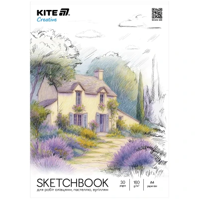 Скетчбук для робіт олівцями, A4, 30 арк., Kite Creative K-1278