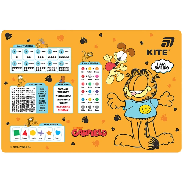 Підкладка настільна, 42,5x29см, PP Garfield GF26-207 Kite