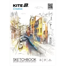 Скетчбук для робіт олівцями, A5, 30 арк., Kite Creative K-1277