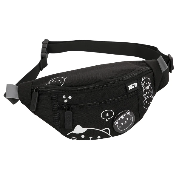 Сумка на пояс YES SP-36 Black Cat 26х12х6см., 550553