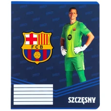 Зошит 12 арк., клітинка, софт тач + УФ лак, FC Barcelona BC26-232 Kite