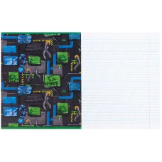 Зошит 12 арк., коса, софт тач + УФ лак, Ninjia Turtles NT26-235 Kite